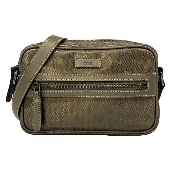 Gucci Handbags - Gucci Shoulder Bag Imprime Leather Khaki Green